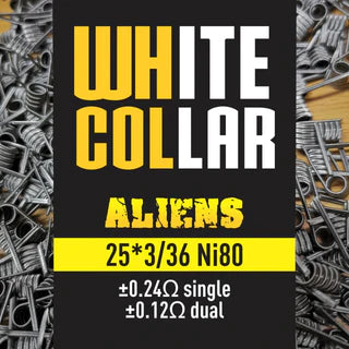White Collar Prebuilt Coils - Alien Ni80 25G/36G